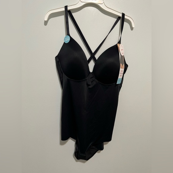 (1). Assets by Spanx flawless finish shaping low back low-back panty bodysuit - Picture 7 of 16